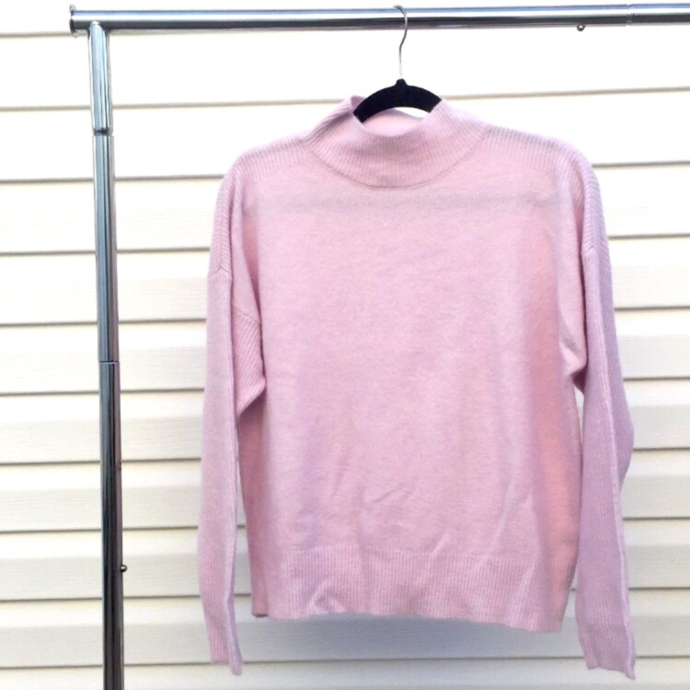 Mock Neck Light Pink/Lavender Sweater